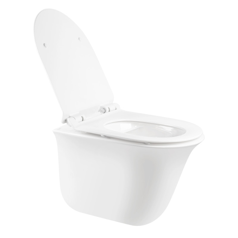Qtap Унітаз підвісний Virgo безобідковий з сидінням Soft-close QT1833051ERW