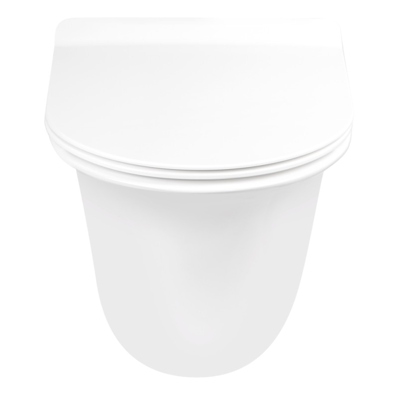 Qtap Унітаз підвісний Virgo безобідковий з сидінням Soft-close QT1833051ERW
