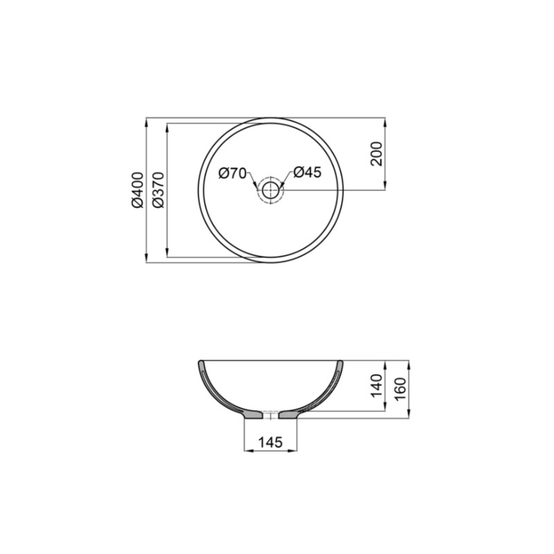 Qtap Раковина-чаша Owl 400х400х155 White QT1911K53WN