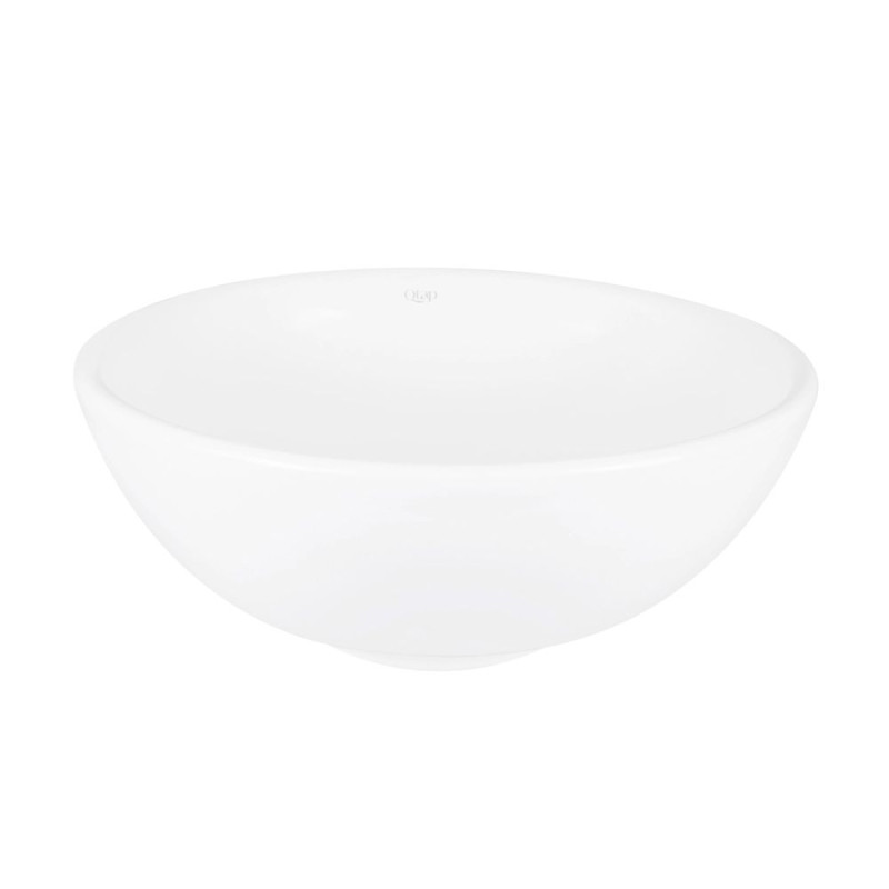 Qtap Комплект Owl: Раковина накладна кругла 400х400х155 мм White + Донний клапан PU02