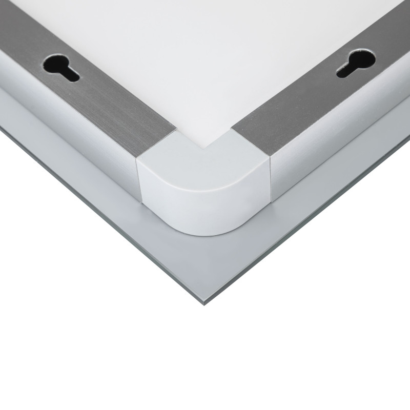 Qtap Дзеркало Mideya 700х800 з LED-підсвічуванням Touch, з антизапотіванням, з годинником, димером, рег. яскравості QT2078DCF7080W