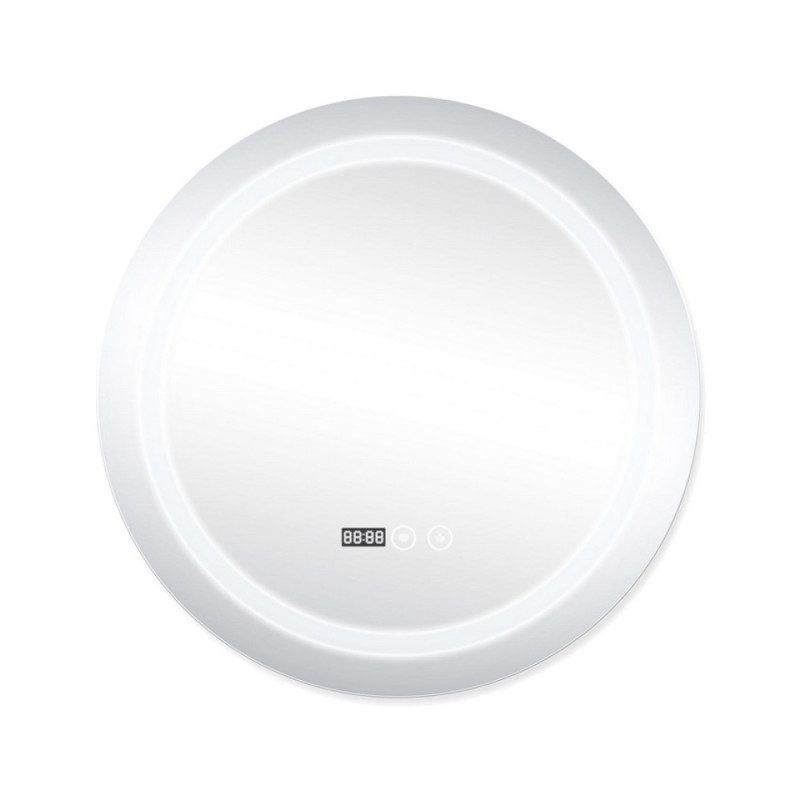 Qtap Дзеркало Mideya (DC-F803) R600 з LED-підсвічуванням Touch, з антизапотіванням, з годинником, димером, рег. яскравості QT2078F803W