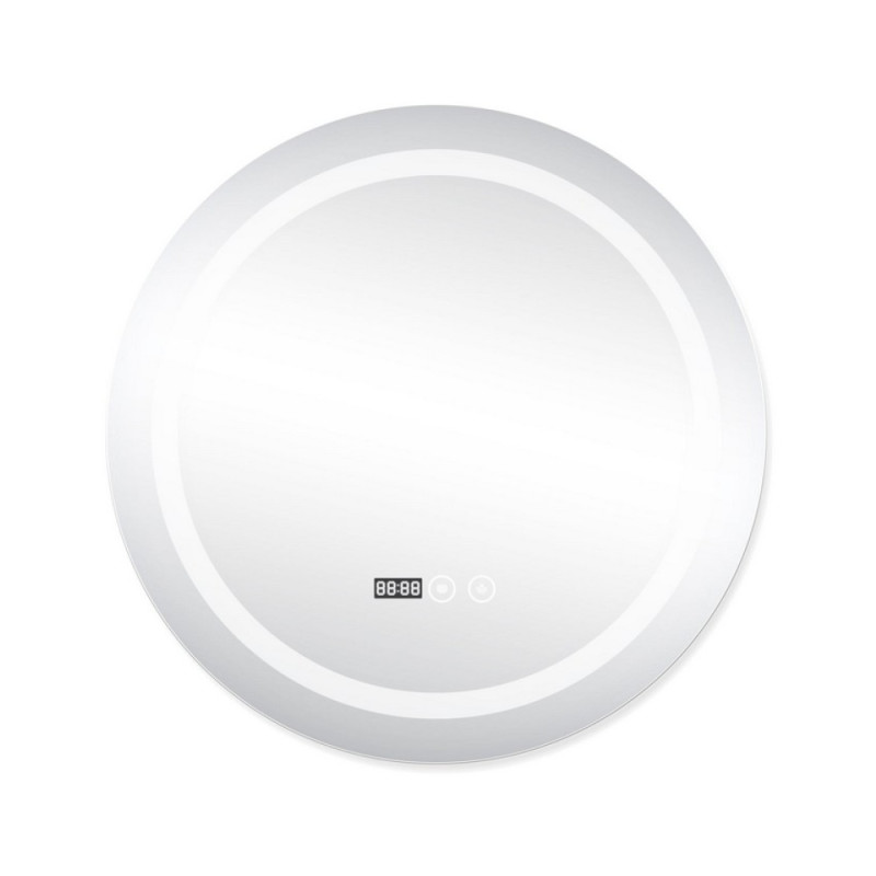 Qtap Дзеркало Mideya (DC-F803) R600 з LED-підсвічуванням Touch, з антизапотіванням, з годинником, димером, рег. яскравості QT2078F803W