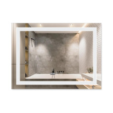 Qtap Дзеркало Mideya (DC-F904) 800х600 з LED-підсвічуванням Touch, з антизапотіванням, з годинником, димером, рег. яскравості QT2078F904W