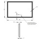 Qtap Дзеркало Mideya (DC-F904) 800х600 з LED-підсвічуванням Touch, з антизапотіванням, з годинником, димером, рег. яскравості QT2078F904W
