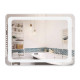 Qtap Дзеркало Mideya (DC-F908) 800х600 з LED-підсвічуванням Touch, з антизапотіванням, з годинником, димером, рег. яскравості QT2078F908W
