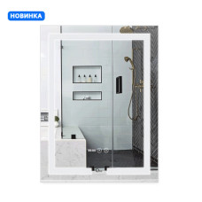 Qtap Дзеркало Mideya (DC-F936) 500х800 з LED-підсвічуванням Touch, з антизапотіванням, з годинником, димером, рег. яскравості QT2078F936W