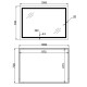 Дзеркало Qtap Mideya (MI1) 1000х700 з LED-підсвічуванням Touch, з антизапотіванням, димером, рег. яскравості QT2078NCF10070 SD00054603