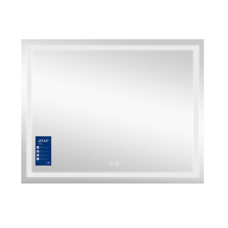 Дзеркало Qtap Mideya (MI1) 1000х700 з LED-підсвічуванням Touch, з антизапотіванням, димером, рег. яскравості QT2078NCF10070 SD00054603