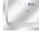 Qtap Дзеркало Mideya 800х600 з LED-підсвічуванням Touch, з антизапотіванням, з годинником, димером, рег. яскравості QT2078NCF8060W