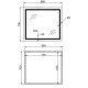 Дзеркало Qtap Mideya (MI2) 800х700 з LED-підсвічуванням Touch, з антизапотіванням, з димером, рег. яскравості QT2078NCF807048476 SD00054600
