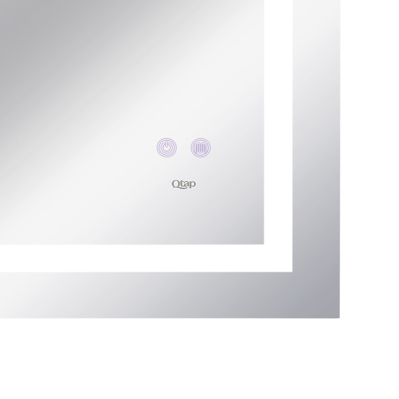 Qtap Дзеркало Mideya 800х700 з LED-підсвічуванням Touch, з антизапотіванням, з димером, рег. яскравості Reverse QT2078NCF8070W
