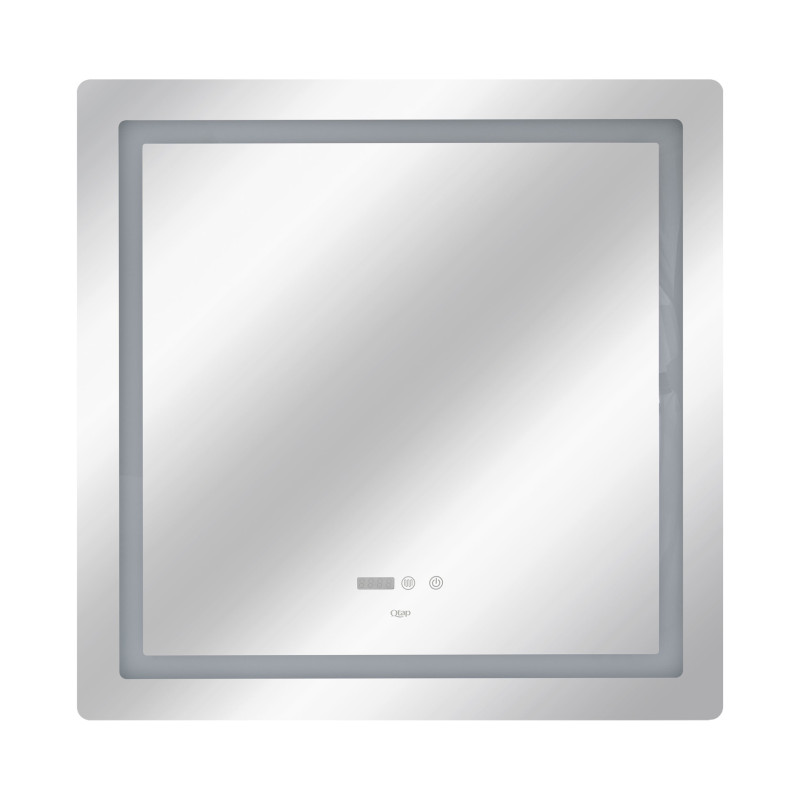 Qtap Дзеркало Mideya 800x800 з LED-підсвічуванням Touch, з антизапотіванням, з годинником, димером, рег. яскравості QT2078NCF8080W