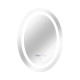 Qtap Дзеркало Mideya 500х700 з LED-підсвічуванням Touch, з антизапотіванням, з годинником, димером, рег. яскравості QT2078NCR5070W