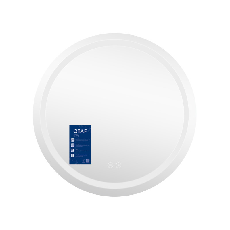 Дзеркало Qtap Mideya (MI6) R700 з LED-підсвічуванням Touch, з антизапотіванням, димером, рег. яскравості QT2078NCR7070W SD00054582