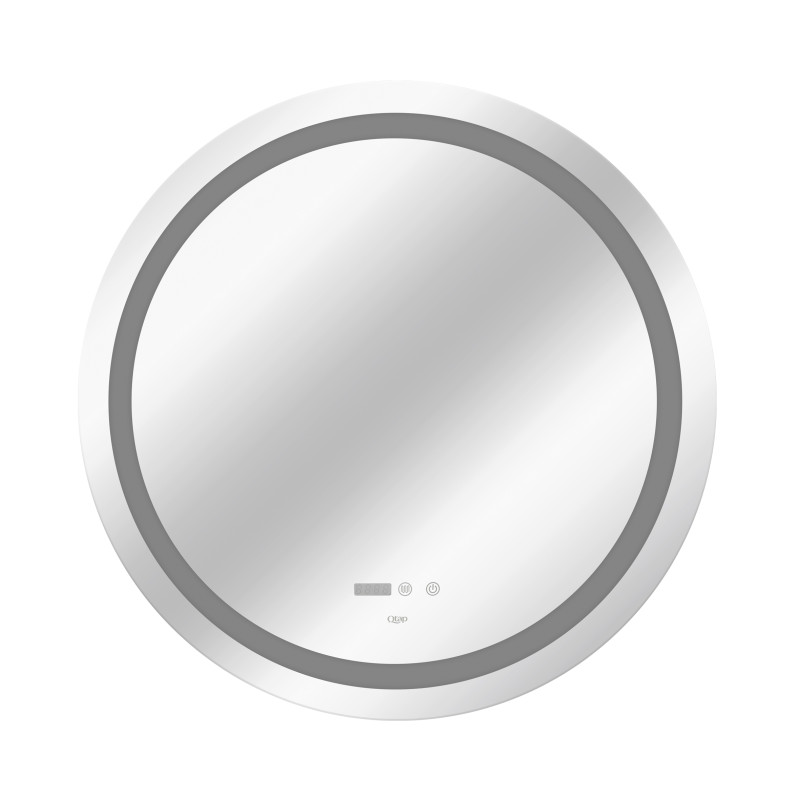 Qtap Дзеркало Mideya R800 з LED-підсвічуванням Touch, з антизапотіванням, з годинником, димером, рег. яскравості QT2078NCR8080W
