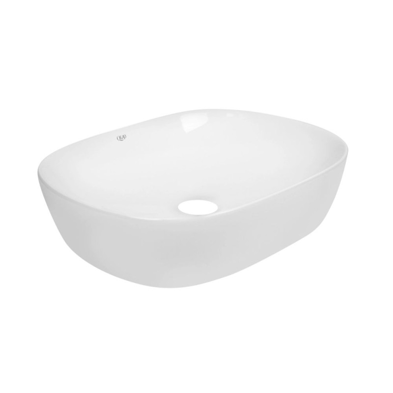 Qtap Комплект Aquarius: Раковина накладна прамокутна 465x375x115 мм White + Донний клапан PU02