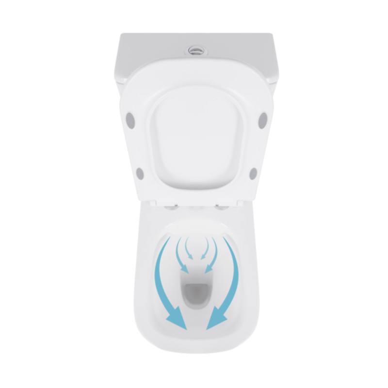 Qtap Унітаз-компакт Presto Quadro безободковий з сидінням Soft-close QT24221215AW