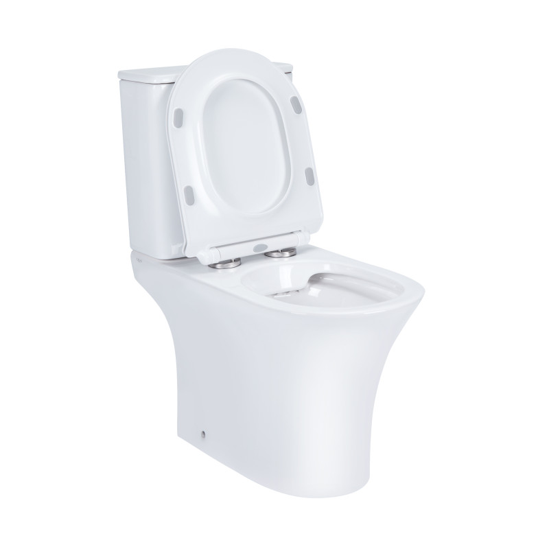Qtap Унітаз-компакт Presto безобідковий з сідінням Soft-close QT24221217AW