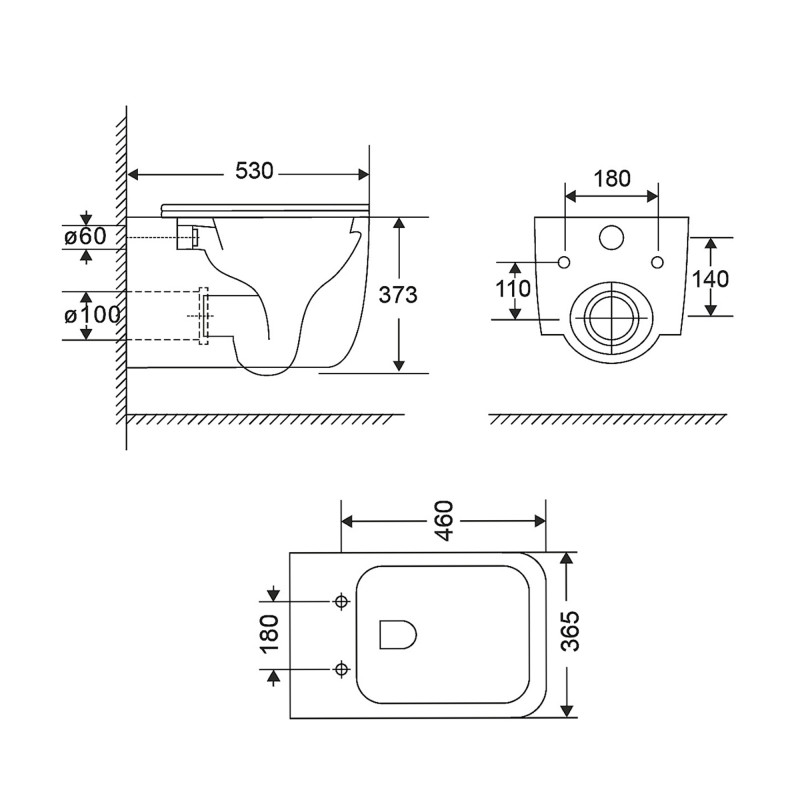 Qtap Унітаз підвісний Gemini безободковий з сидінням Soft-close QT2533076EUQMB