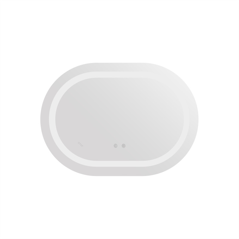 Qtap Дзеркало Gemini 500х700 з LED-підсвічуванням Touch, з антизапотіванням, з димером, рег. темп. кольору (3000-6500K) Reverse QT2578R5070