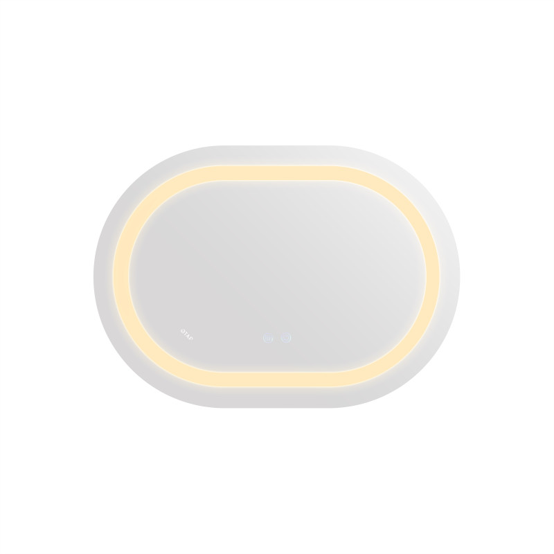 Qtap Дзеркало Gemini 500х700 з LED-підсвічуванням Touch, з антизапотіванням, з димером, рег. темп. кольору (3000-6500K) Reverse QT2578R5070