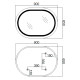 Qtap Дзеркало Gemini 650х900 з LED-підсвічуванням Touch, з антизапотіванням, з димером, рег. темп. кольору (3000-6500K) Reverse QT2578R6590