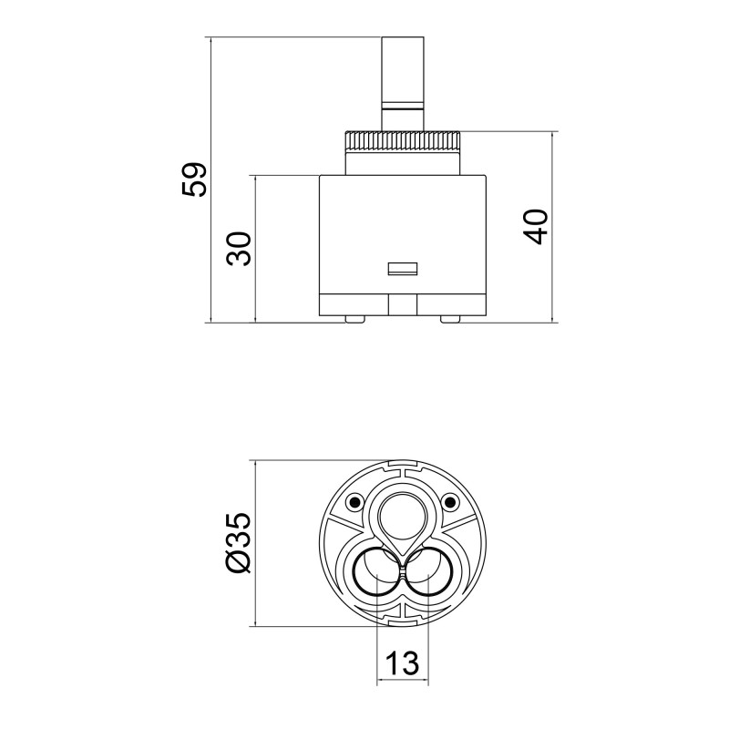 Qtap Картридж для змішувача Spojeni 35 мм QT35MM
