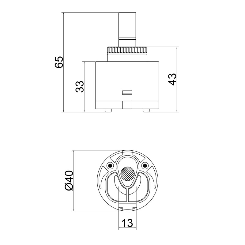 Qtap Картридж для змішувача Spojeni 40 мм QT40MM