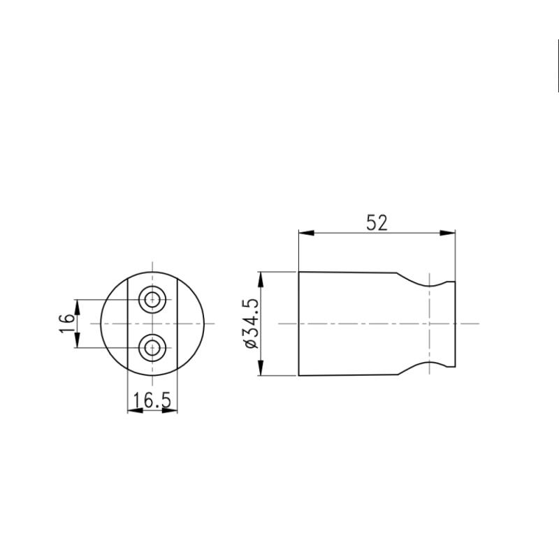 Qtap Тримач для ручного душу Spojeni округлий QT829910842854OB Black Matt