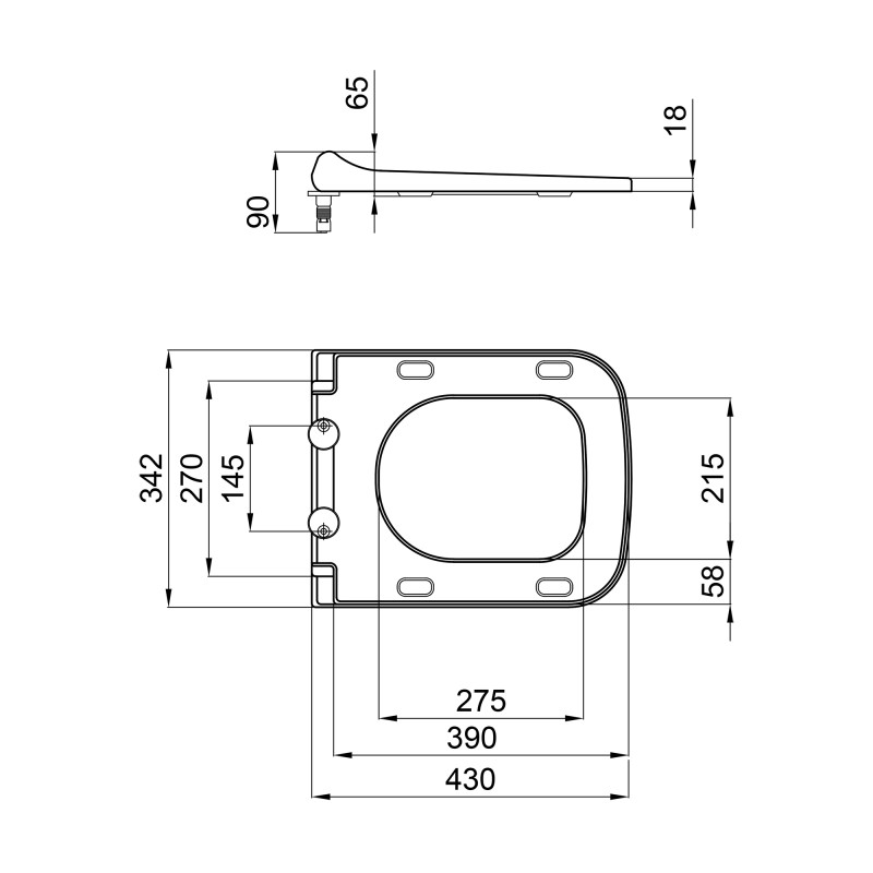 Qtap Сидіння для унітаза (Tern) з мікроліфтом Slim QT99HY2238W