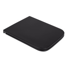 Сидіння для унітаза (Gemini) 435x357x37 мм, Matt Black, з мікроліфтом, Slim Duroplast, Quick Release QT99HY2312MB Qtap SD00053516