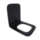 Сидіння для унітаза (Gemini) 435x357x37 мм, Matt Black, з мікроліфтом, Slim Duroplast, Quick Release QT99HY2312MB Qtap SD00053516