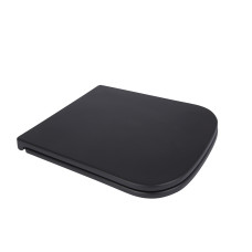 Сидіння для унітаза Qtap Tern 420х340х35 мм, Matt Black, з мікроліфтом, Slim Duroplast, Quick Release QT99HY2322MB SD00051482