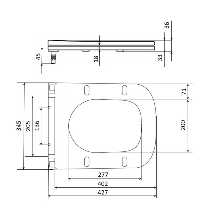 Сидіння для унітаза Qtap Tern 420х340х35 мм, Matt Black, з мікроліфтом, Slim Duroplast, Quick Release QT99HY2322MB SD00051482