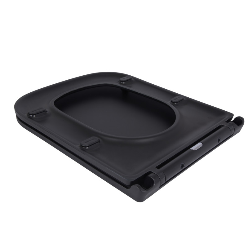 Сидіння для унітаза Qtap Tern 420х340х35 мм, Matt Black, з мікроліфтом, Slim Duroplast, Quick Release QT99HY2322MB SD00051482