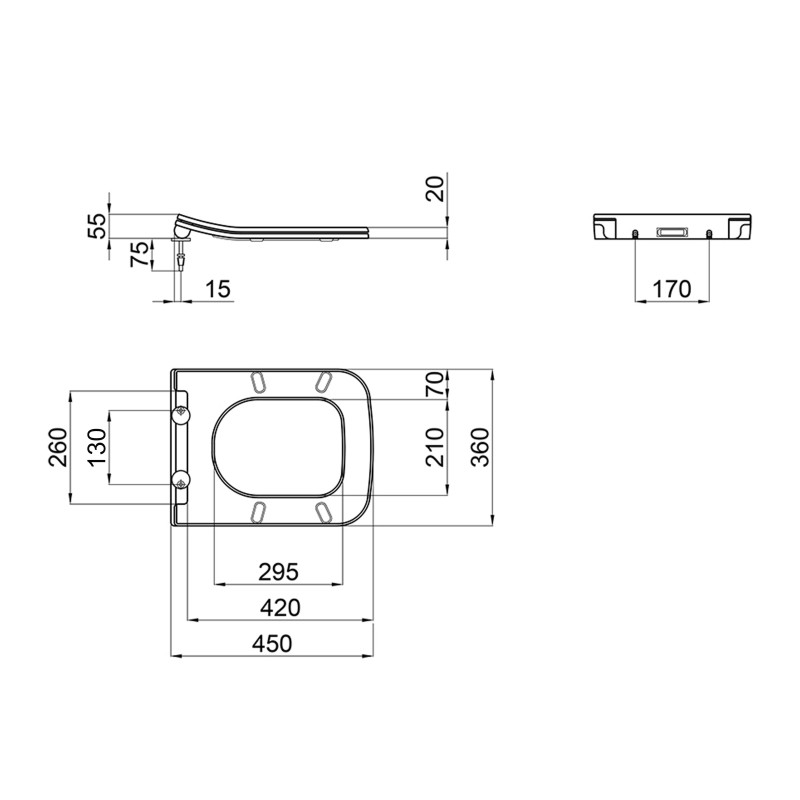 Qtap Сидіння для унітаза (Crow) з мікроліфтом Slim QT0599SC2170W