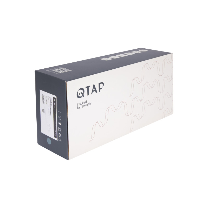 Змішувач для ванни Qtap Arvin з довгим поворотним виливом та душовим гарнітуром QTARV260CRM48641 Chrome SD00054765