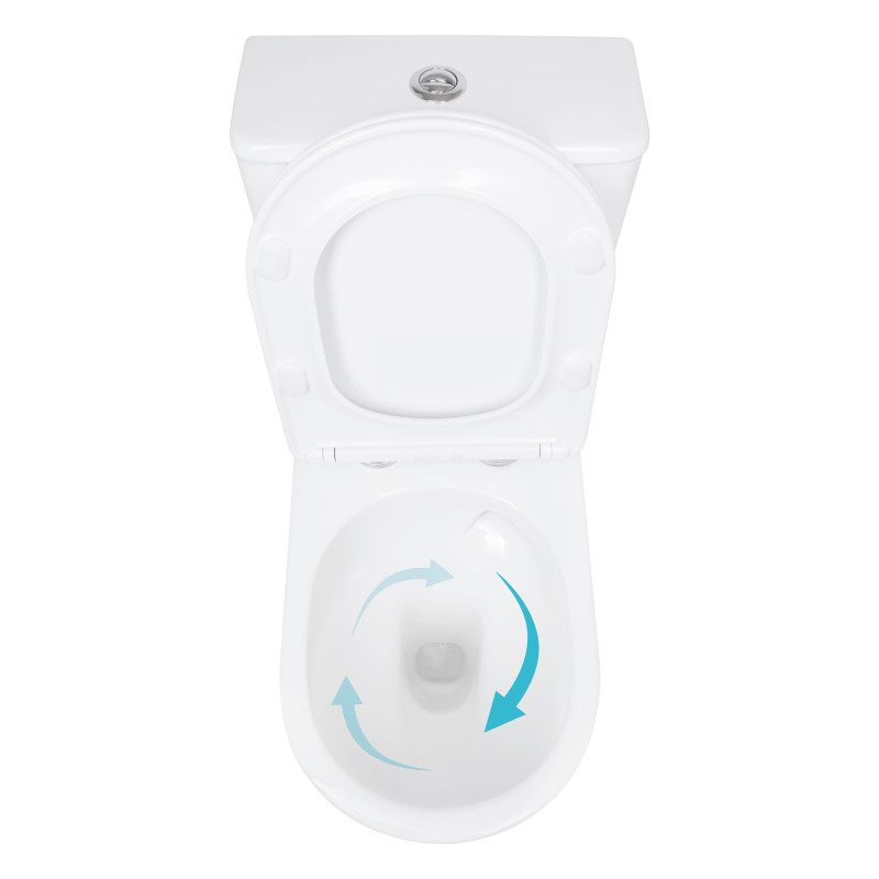 Унітаз підлоговий Qtap Arvin Ultra Quiet 630×350×795 мм з сидінням Soft-close, White QTARV27W49259 SD00055383