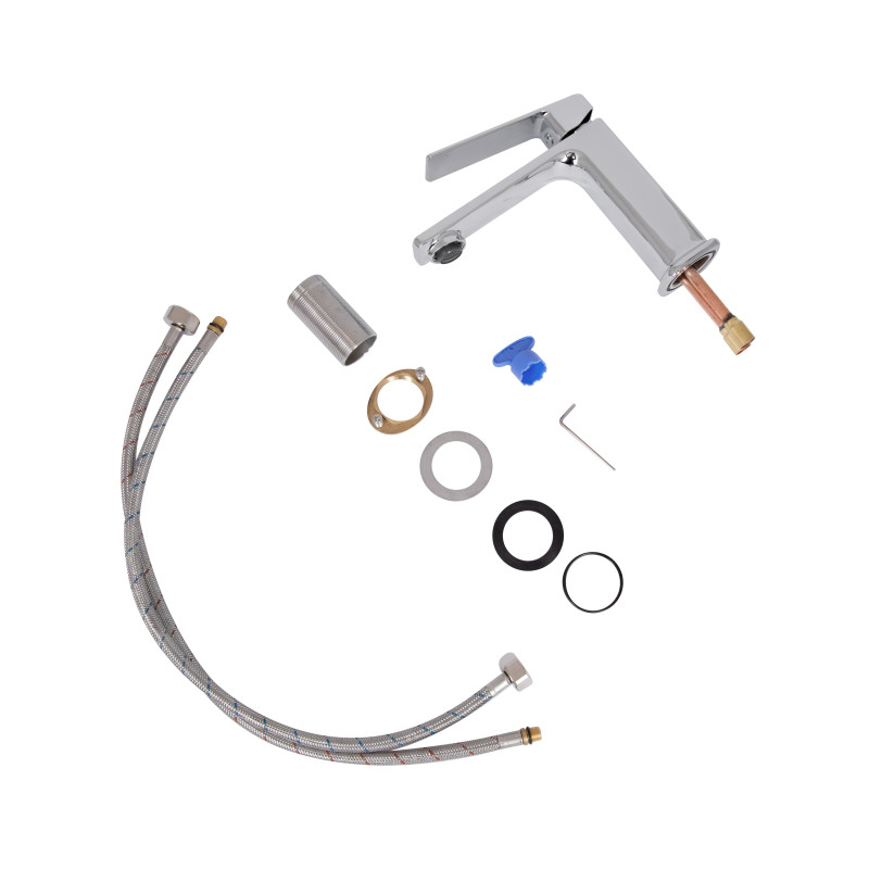 Змішувач для раковини низький Qtap Capricorn, Chrome (k26) QTCAP1060102C48219 SD00054343