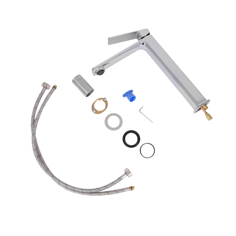 Змішувач для раковини високий Qtap Capricorn, Chrome (k26) QTCAP1060H102C48220 SD00054344