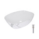 Раковина накладна Qtap Cardinal 500х380х140 мм, Marble, прямокутна, з донним клапаном QTCAR188MR49826 SD00055950