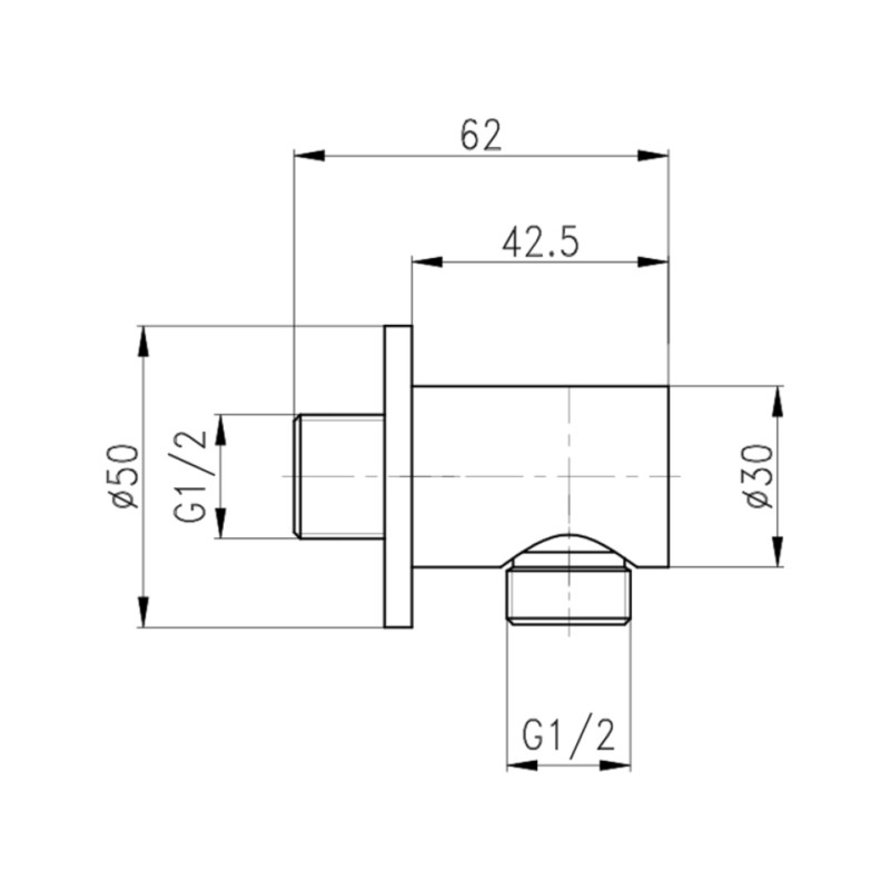 Акційний набір Qtap 1+1=3: Підключення для шланга Spojeni Chrome, округле QTCRMB030 SD00056273