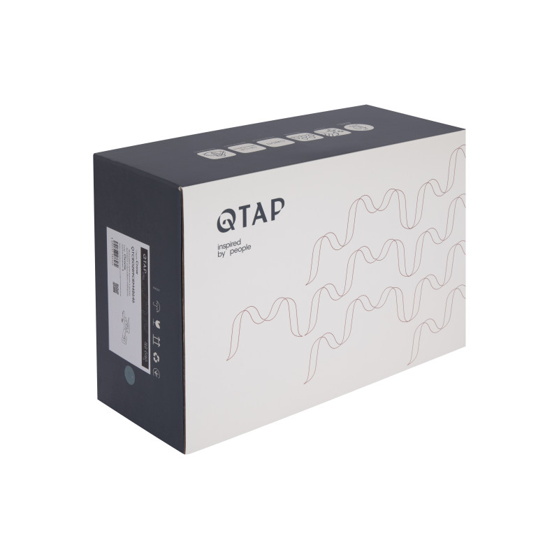 Змішувач для ванни Qtap Crow з душовим гарнітуром QTCRO259CRM48646 Chrome SD00054770