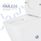 Унітаз підлоговий Qtap Crow Eco безобідковий з сідінням Soft-close QTCRO27W48750 SD00054874
