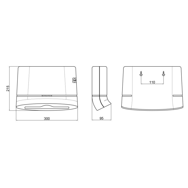Qtap Тримач для паперових рушників Pohodli 300 мм QTDR600WP White (Držák)