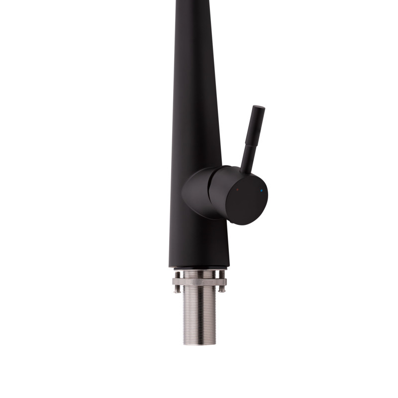 Qtap Змішувач для кухні Evicka з висувним виливом QTEVI9135103UB Black Matt
