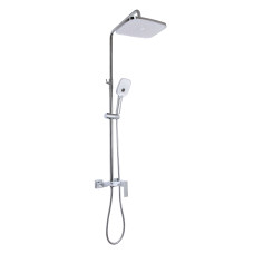Qtap Душова система універсальна Gemini на три споживача (з виливом) QTGEM111CRW45687 Chrome/White