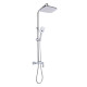 Qtap Душова система універсальна Gemini на три споживача (з виливом) QTGEM111CRW45687 Chrome/White