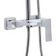 Qtap Душова система універсальна Gemini на три споживача (з виливом) QTGEM111CRW45687 Chrome/White